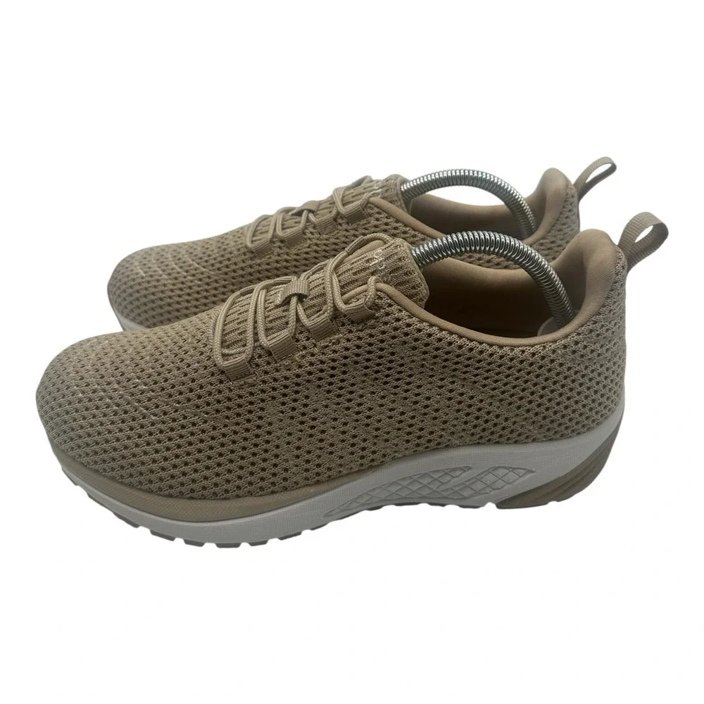 Propet Tour Knit Shoes Womens Sz 10 W(D) WIDE‎ Beige Diabetic Sneakers WAA112M